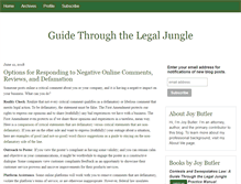 Tablet Screenshot of guidethroughthelegaljungleblog.com